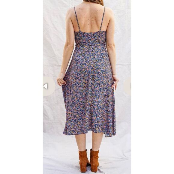 ROLLAS MIDSUMMER COAST FLORAL DRESS - BLUE size XS - Picture 8 of 9